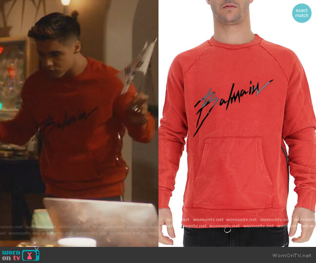 Balmain signature logo online sweatshirt