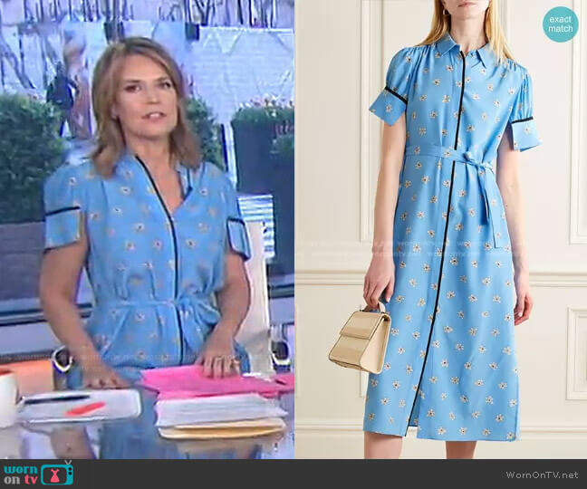 WornOnTV: Savannah’s blue floral shirtdress on Today | Savannah Guthrie ...