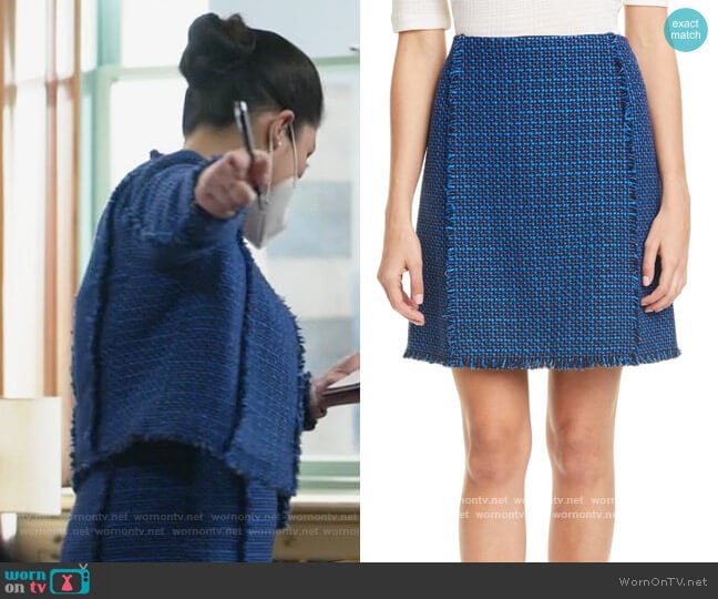 Vomanda Tweed Suit Skirt by BOSS worn by Sherri Kansky (Ruthie Ann Miles) on All Rise