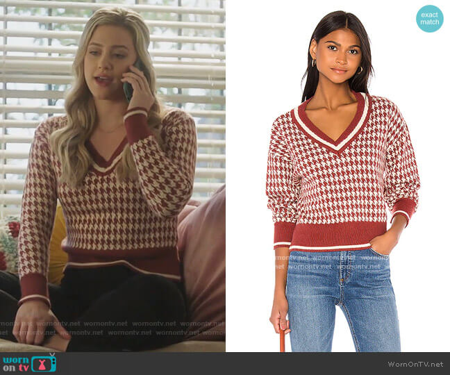 Tess Sweater by Callahan worn by Betty Cooper (Lili Reinhart) on Riverdale