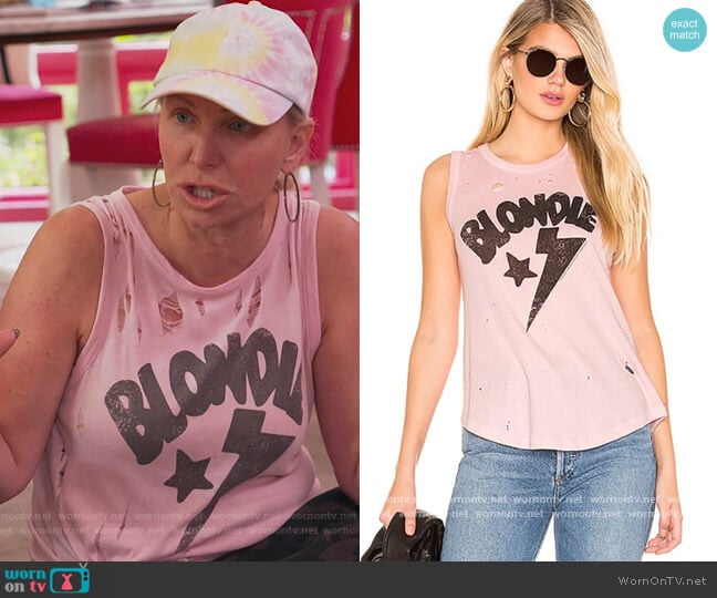 Blondie Distressed Tank on Chaser worn by Margaret Josephs on The Real Housewives of New Jersey