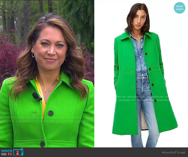 WornOnTV: Ginger’s green coat on Good Morning America | Ginger Zee ...
