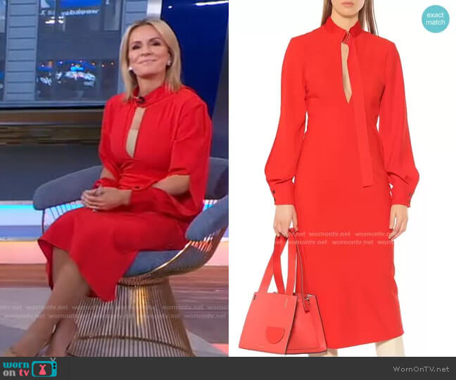 Crepe Midi Dress by Victoria Beckham worn by Dr. Jennifer Ashton on Good Morning America