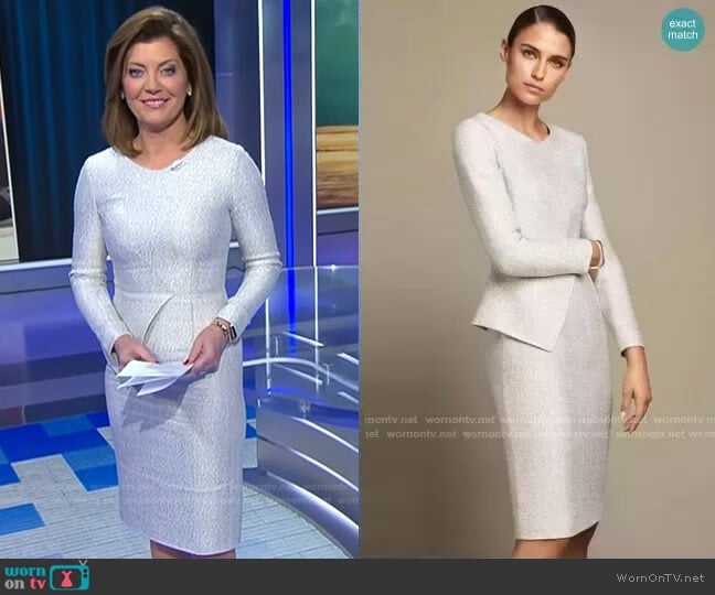 Eaton Dress by The Fold London worn by Norah O'Donnell on CBS Evening News