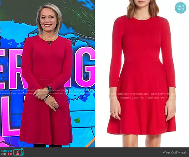 WornOnTV: Dylan’s pink scalloped shoulder knit dress on Today | Dylan ...