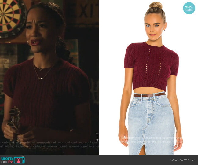 WornOnTV: Tabitha’s red cable knit sweater on Riverdale | Clothes and ...