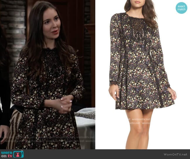 Hallie Fit & Flare Dress by French Connection worn by Molly Lansing-Davis (Haley Pullos) on General Hospital