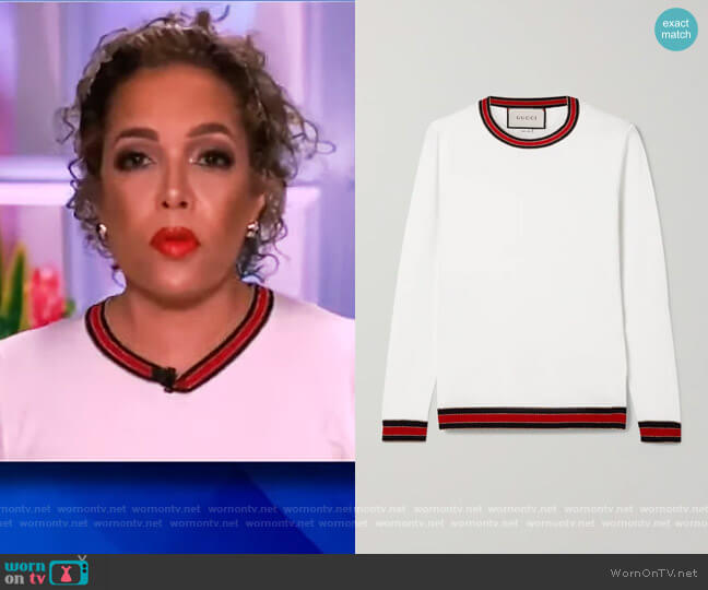 Striped wool sweater by Gucci worn by Sunny Hostin on The View