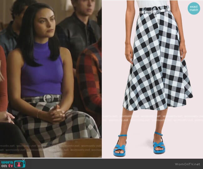 Gingham Skirt by Kate Spade worn by Veronica Lodge (Camila Mendes) on Riverdale