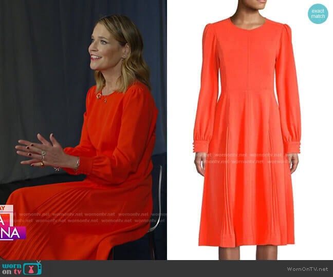 Knit Crepe Dress by Tory Burch worn by Savannah Guthrie on Today