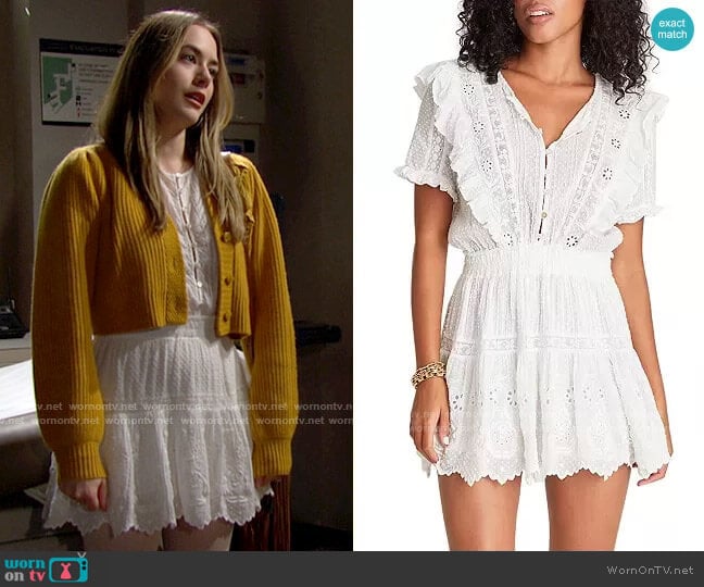 LoveShackFancy Sheldon Dress worn by Hope Logan (Annika Noelle) on The Bold and the Beautiful