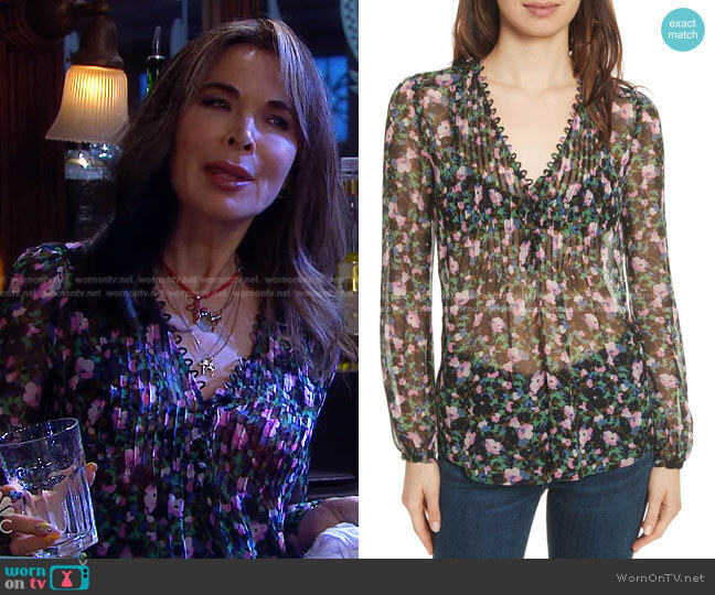 Lowell Blouse by Veronica Beard worn by Kate Roberts (Lauren Koslow) on Days of our Lives