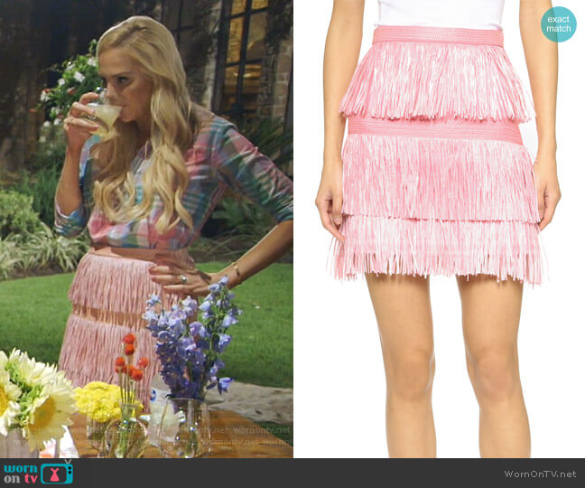 Fringe Skirt by MSGM worn by Kameron Westcott on The Real Housewives of Dallas