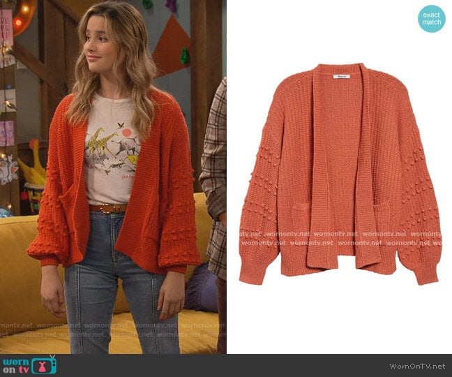 Bobble Cardigan Sweater by Madewell worn by Lex (Jules LeBlanc) on Side Hustle