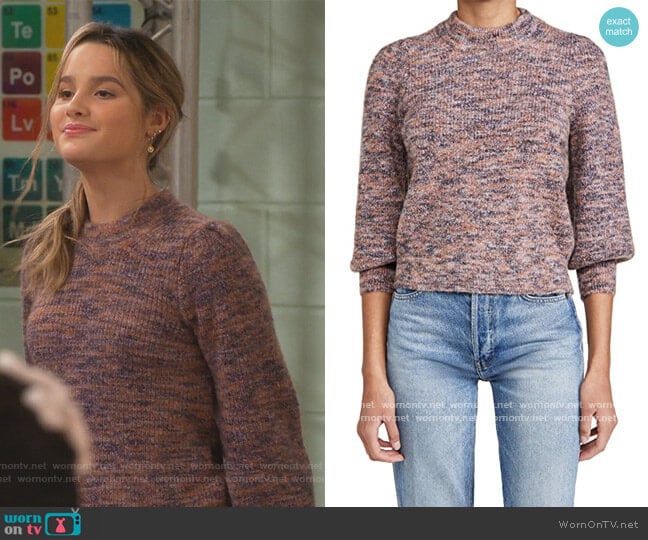 Nicole Puff Sleeve Pullover by Madewell worn by Lex (Jules LeBlanc) on Side Hustle