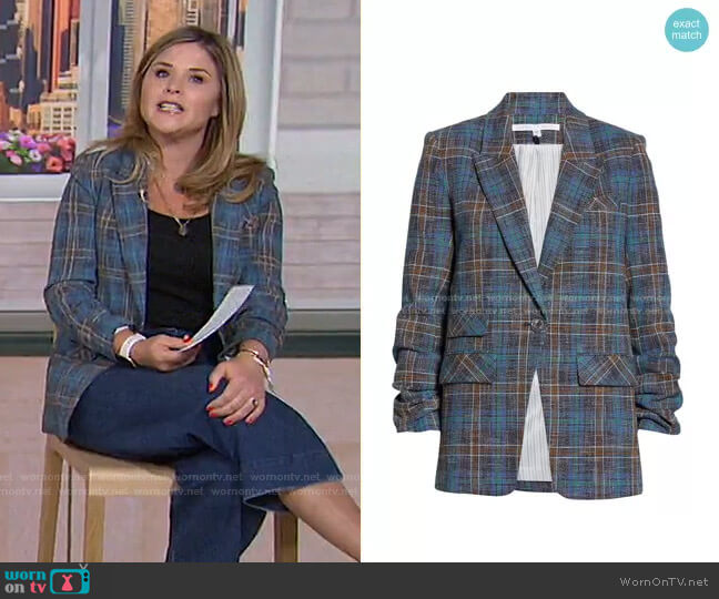 Martel Plaid Dickey Jacket by Veronica Beard worn by Jenna Bush Hager on Today