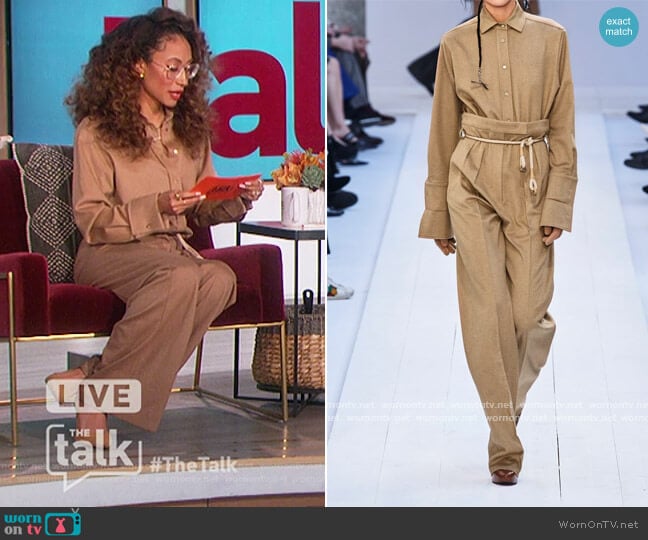 WornOnTV: Elaine’s beige blouse and pants on The Talk | Elaine ...