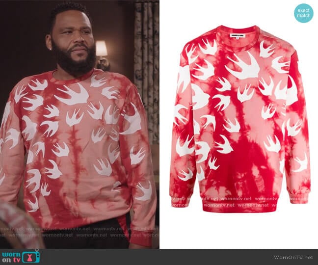 Long Sleeve Tie-dye Sweater by Alexander McQueen worn by Andre Johnson (Anthony Anderson) on Black-ish