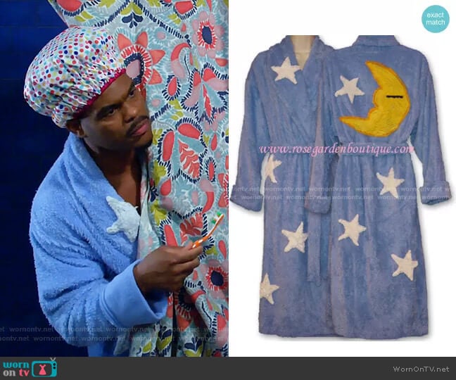 Moon and Stars Robe by Canyon Group worn by Carter (Julian Gant) on Call Me Kat
