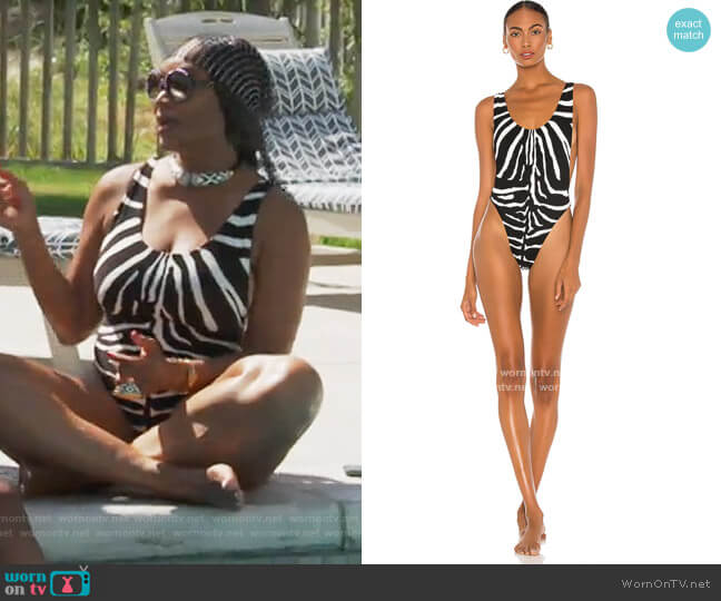 Merissa One Piece by Norma Kamali worn by Marlo Hampton