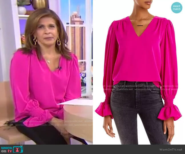 Puff Sleeve Top by Aqua worn by Hoda Kotb on Today