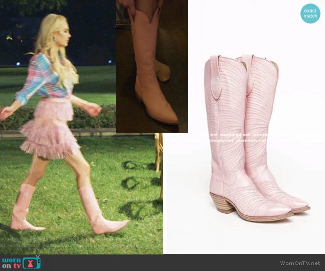 Punk Boots by Hadleigh's  worn by Kameron Westcott on The Real Housewives of Dallas