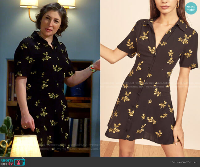 Johanne Dress by Reformation worn by Kat Silver (Mayim Bialik) on Call Me Kat