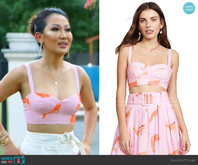 Karen Bra Top by Rachel Antonoff  worn by Tiffany Moon on The Real Housewives of Dallas