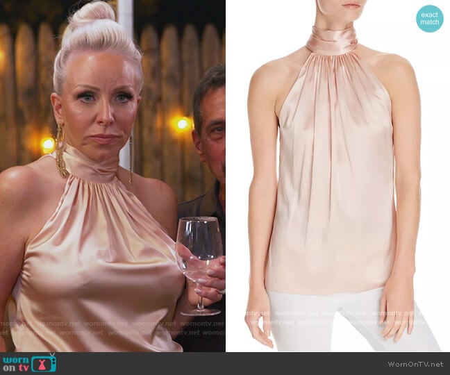 Paige Halter Silk Top by Ramy Brook worn by Margaret Josephs on The Real Housewives of New Jersey