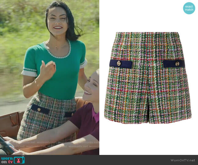 Boucle Shorts by Sandro worn by Veronica Lodge (Camila Mendes) on Riverdale