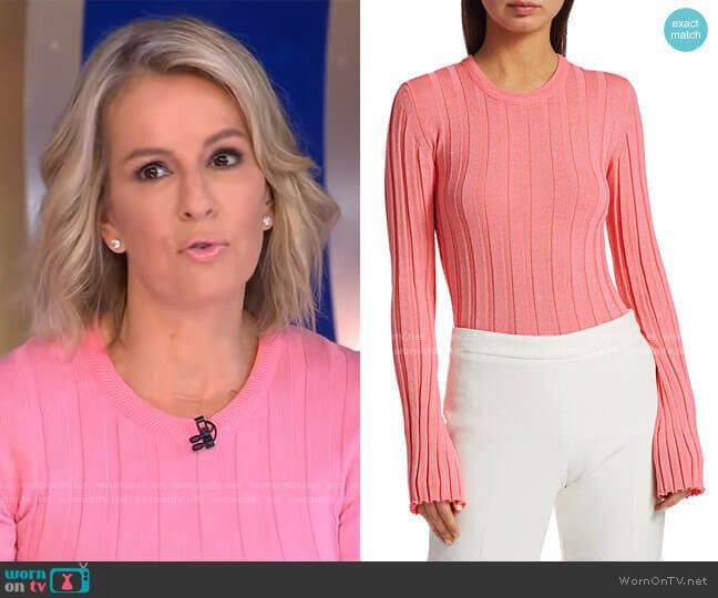 Sherbert Ribbed Knit Pullover by Maggie Marilyn worn by Dr. Jennifer Ashton on Good Morning America