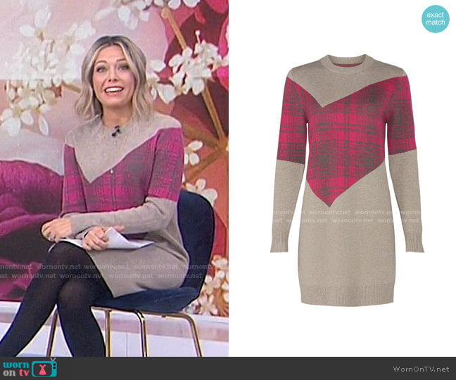 Argyle Sweater Dress by Thakoon Collective worn by Dylan Dreyer on Today