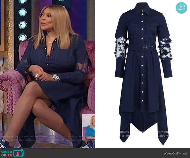 Shirt Dress by Thebe Magugu worn by Wendy Williams on The Wendy Williams Show