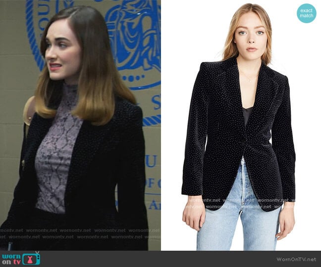 Cinched Blazer by Theory worn by Samantha Powell (Audrey Corsa) on All Rise