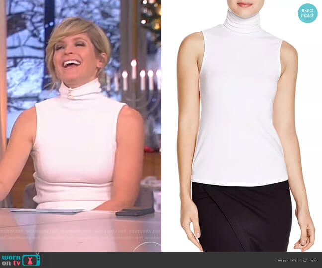 Wendel Sleeveless Turtleneck Top by Theory worn by Sara Haines  on The View