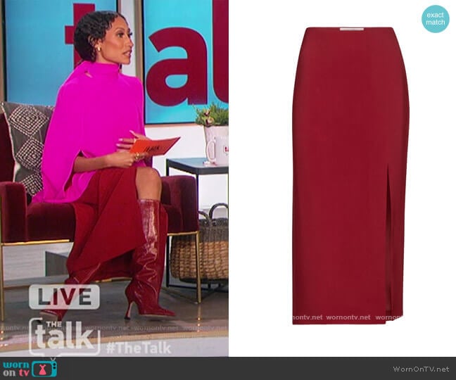 Cady Midi Skirt by Valentino worn by Elaine Welteroth on The Talk