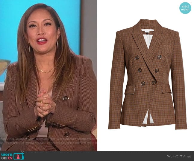 Miller Dickey Jacket by Veronica Beard worn by Carrie Inaba on The Talk