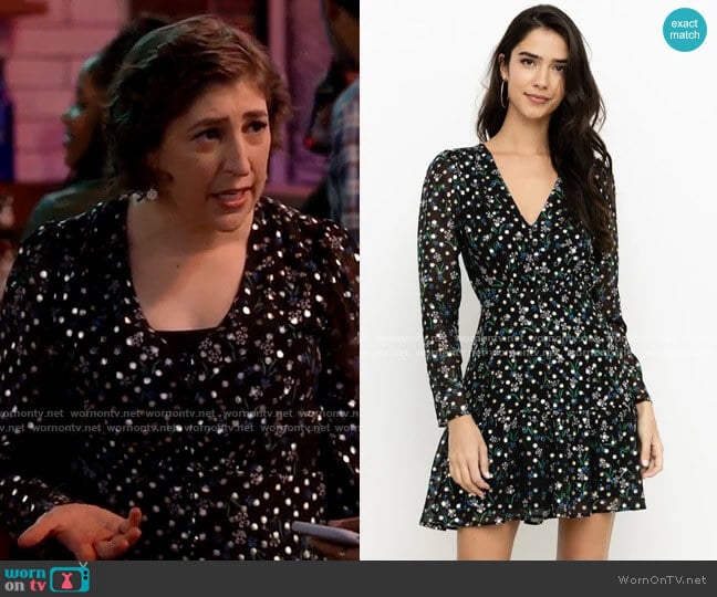 Yumi Kim Champagne Dress worn by Kat Silver (Mayim Bialik) on Call Me Kat