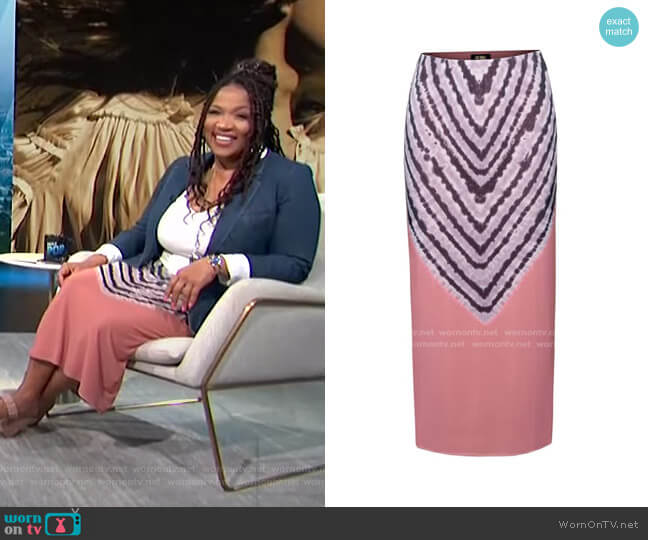 Felix Print Skirt by AFRM worn by Kym Whitley on E! News