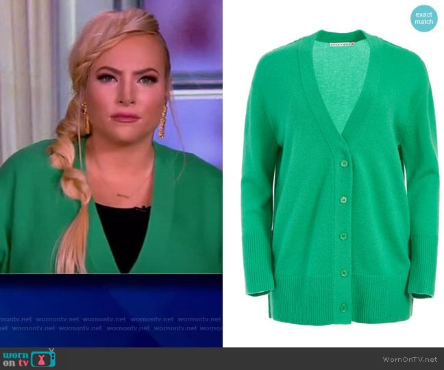 Louie Oversized Cardigan by Alice + Olivia worn by Meghan McCain on The View