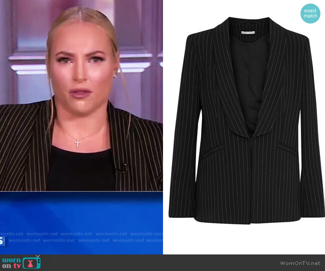 Skye Pinstriped Twill Blazer by Alice + Olivia worn by Meghan McCain on The View