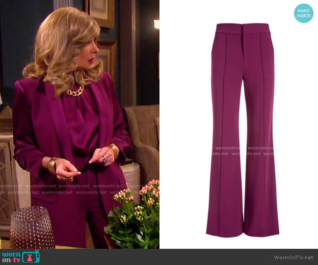 Dylan High Waisted Pant by Alice + Olivia worn by Cady McClain on Days of our Lives