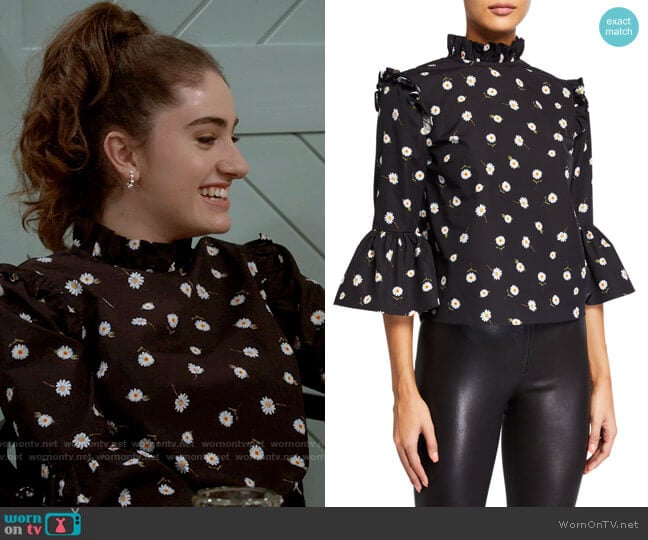 Alice + Olivia Henrietta Blouse worn by Jackie Raines (Rachel Sennott) on Call Your Mother