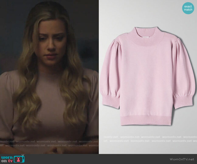 Adelaide Sweater by Sunday Best at Aritzia worn by Betty Cooper (Lili Reinhart) on Riverdale