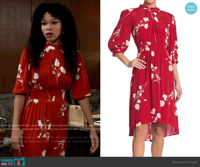 WornOnTV: Portia’s red floral dress on General Hospital | Brook Kerr ...