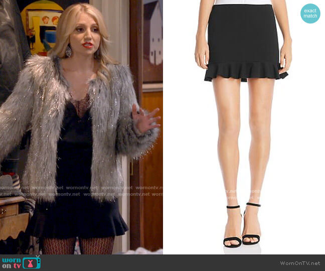 Bailey 44 Magic Ruffle-Hem Mini Skirt worn by Gina Dabrowski (Annaleigh Ashford) on B Positive