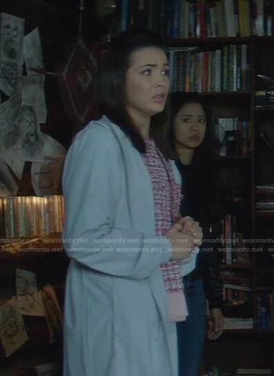 Bess’s pink tweed jacket on Nancy Drew