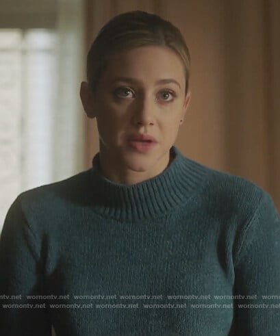 Betty's teal mock neck sweater on Riverdale