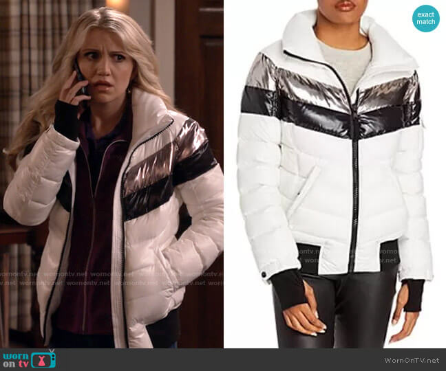 Retro Puffer Jacket by Aqua worn by Gina Dabrowski (Annaleigh Ashford) on B Positive