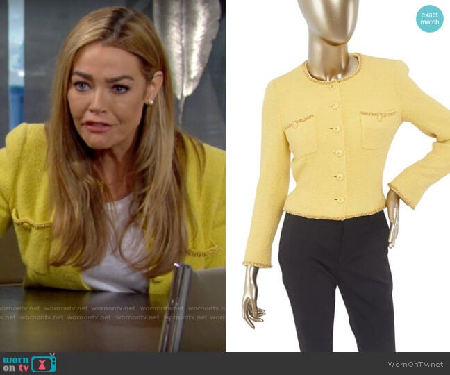 Chanel Short Tweed Jacket worn by Shauna Fulton (Denise Richards) on The Bold and the Beautiful